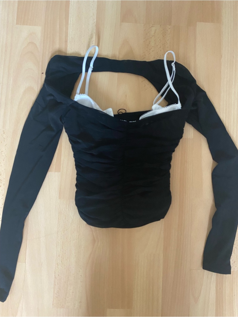 White Fox Boutique Black Long Sleeve Bustier